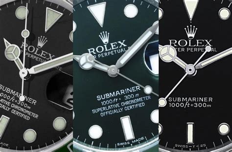 rolex submariner 3 dials on a watch|Rolex Submariner dial replacement.